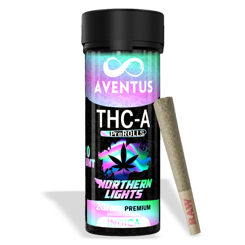 THC-A pre-rolls Jar of 10 x 2G Northern Lights INDICA