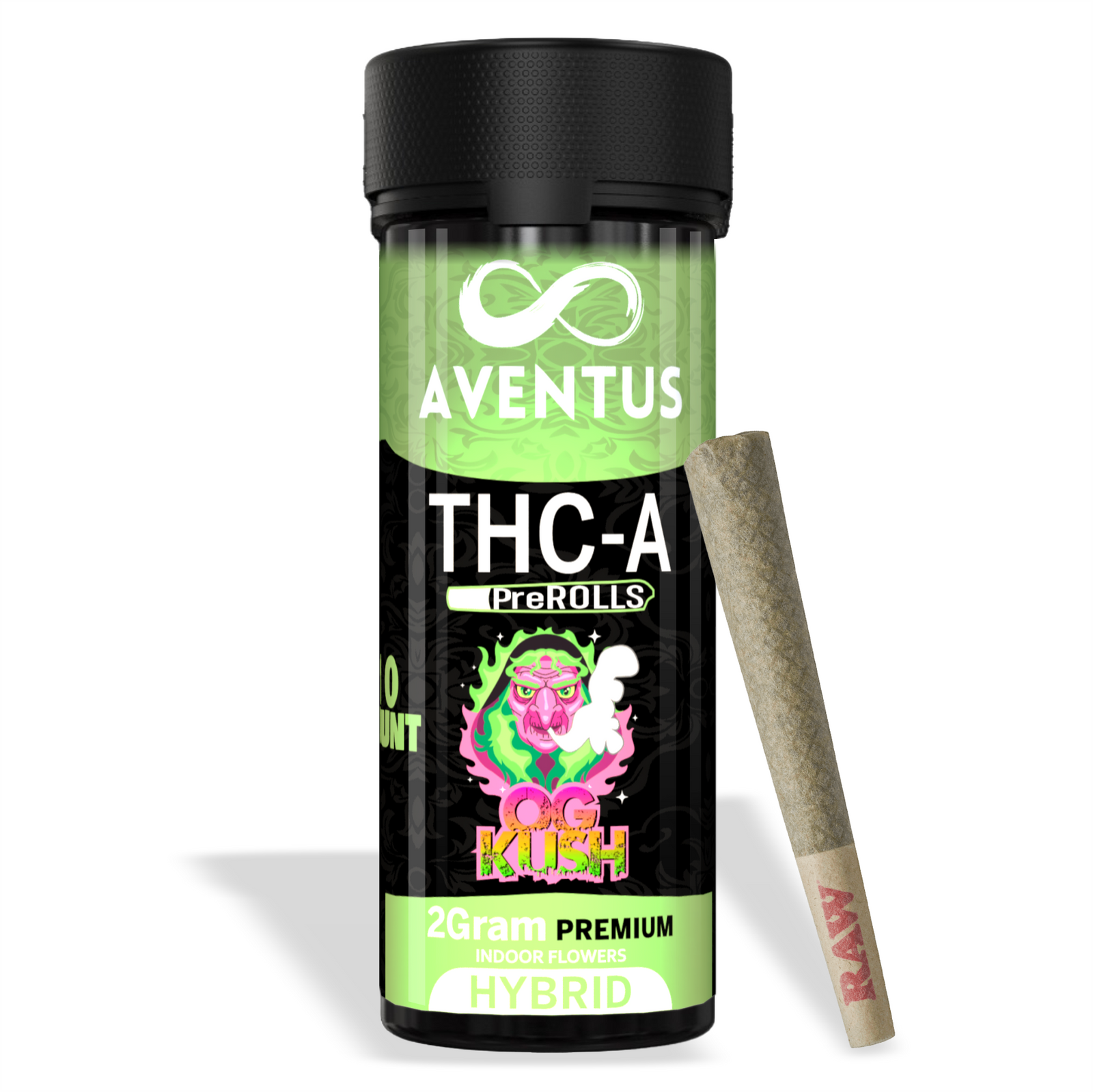 THC-A pre-rolls Jar of 10 x 2G Og Kush HYBRID – Aventus8