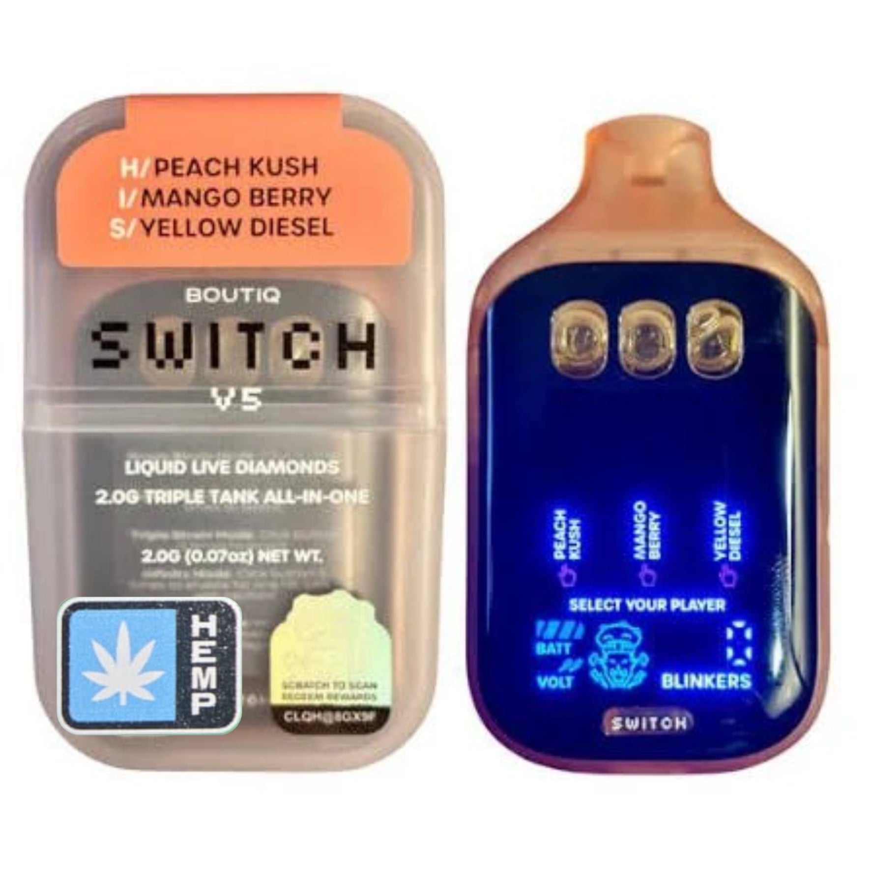 Boutiq SWITCH V5 THCA Disposable | 2G Triple Tank All in One