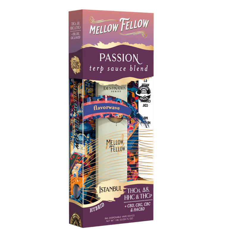Mellow Fellow Passion Blend - Terp Sauce 1ml Disposable Spinner Vape - Flavorwave (Hybrid)