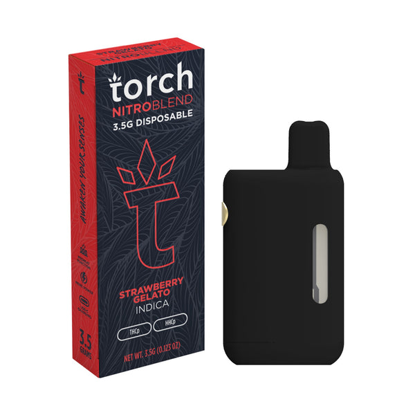 TORCH NITRO BLEND THC-A BOOSTED DISPOSABLE 3.5G Strawberry Gelato - Indica