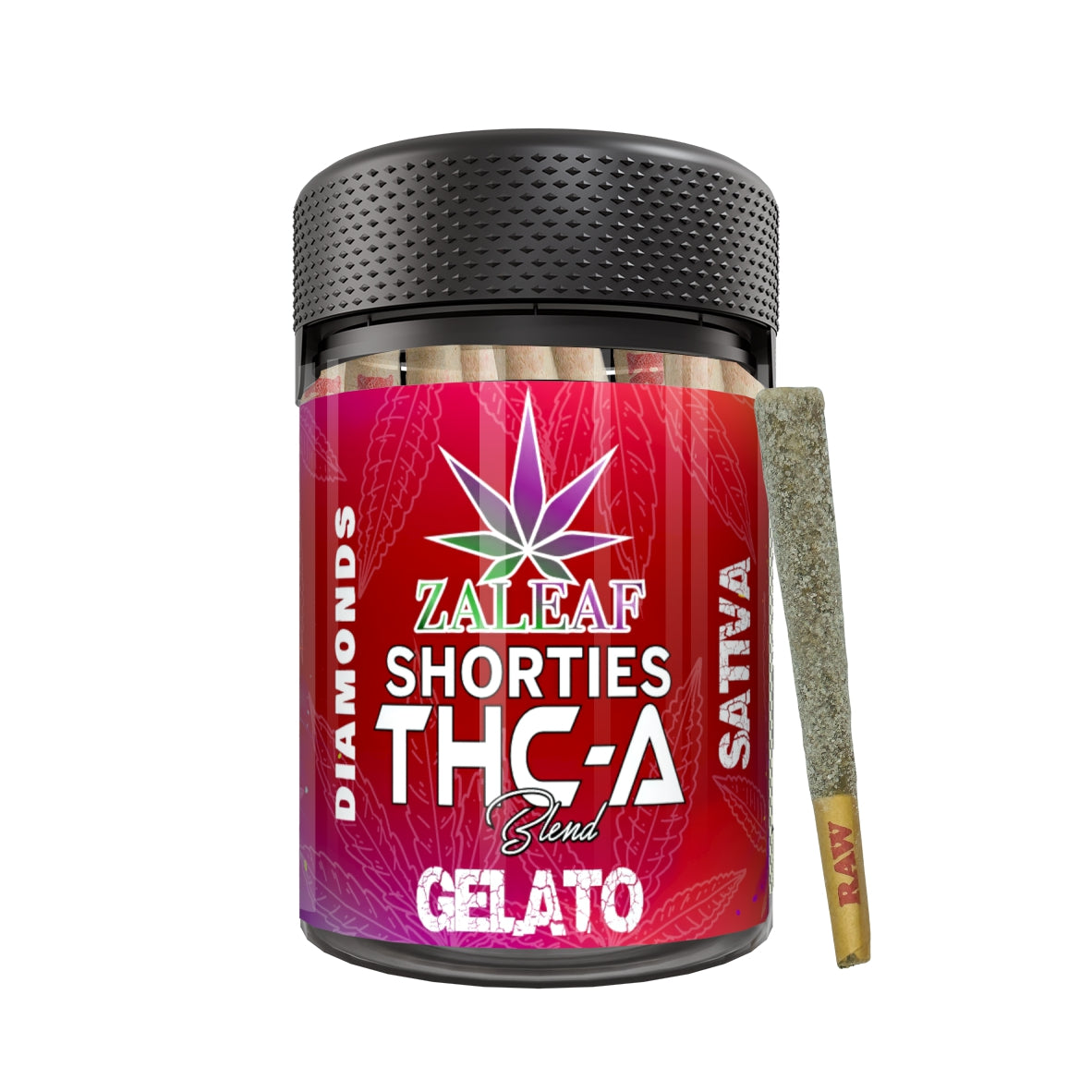 Zaleaf Shorties – 1 g Diamond Coated THCP Pre-Rolls (10-Pack) Gelato - sativa