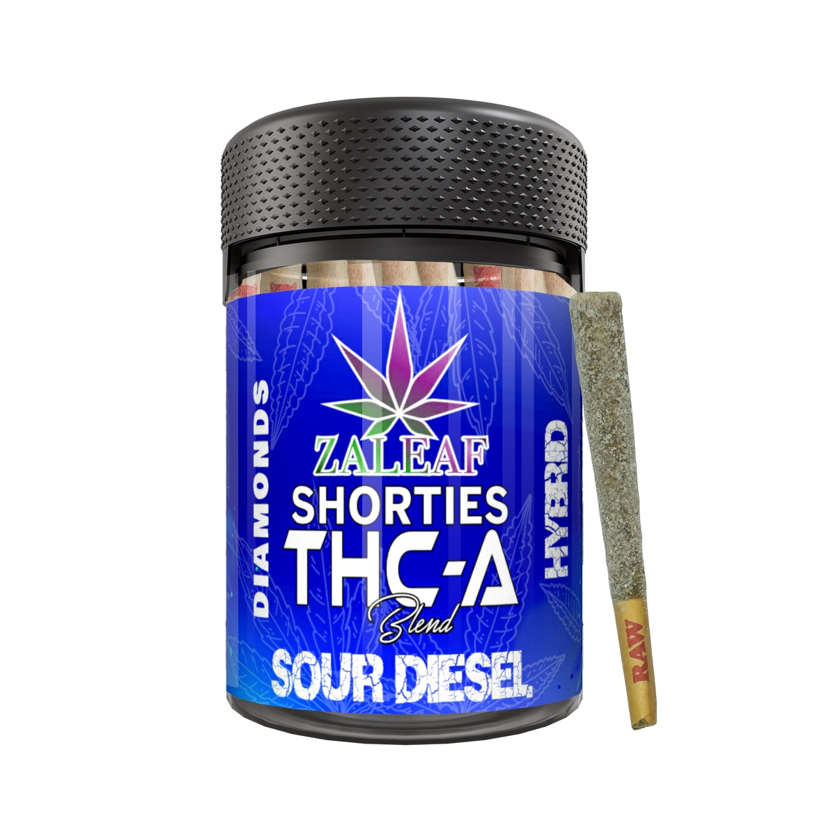 Zaleaf Shorties – 1 g Diamond Coated THCP Pre-Rolls (10-Pack) Sour Diesel Hybrid