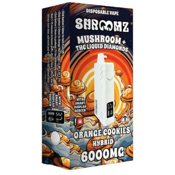 Shroomz THC Liquid Diamond Mushroom Disposable – 6G Orange Cookies Hybrid