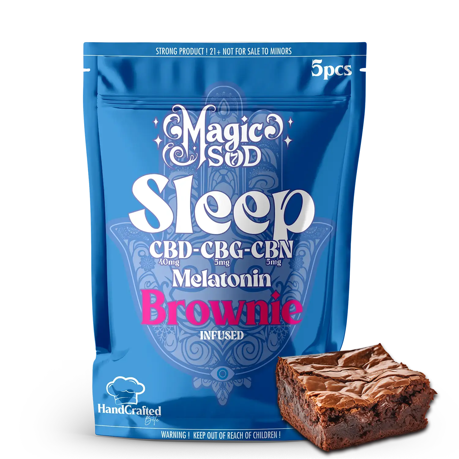 MAGICSOD Sleep Brownie infused with (CBD + CBG + CBN @ 750mg) + Melatonin