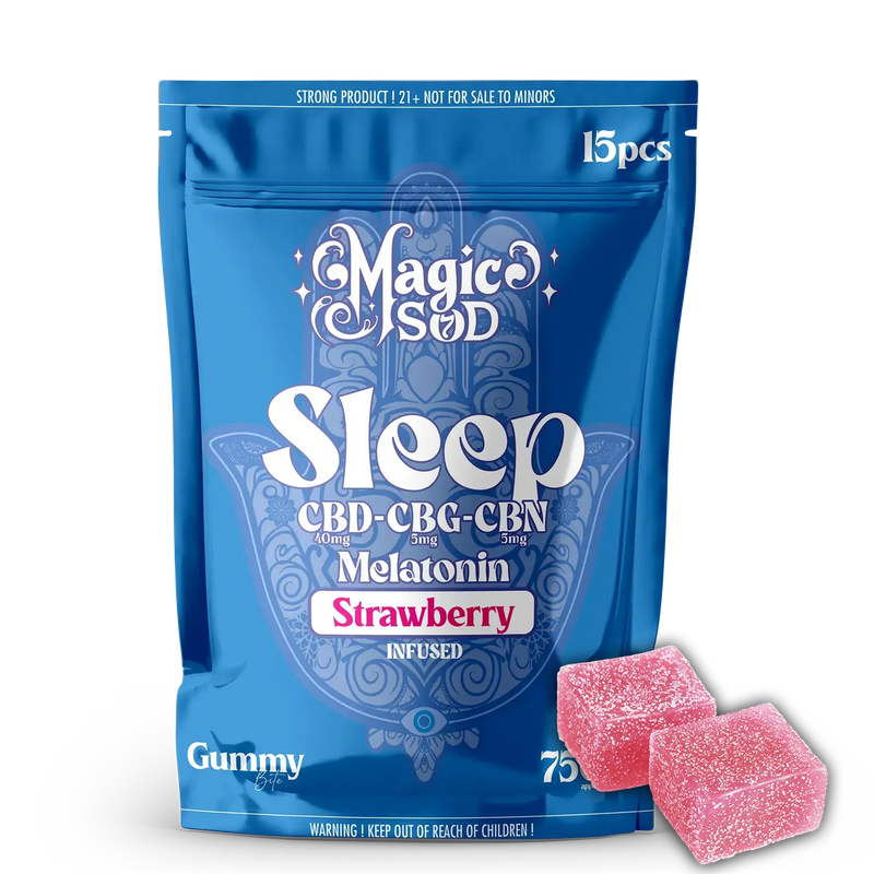 MAGICSOD SLEEP CBD-CBG-CBN MELATONIN GUMMY 750MG -  STRAWBERRY