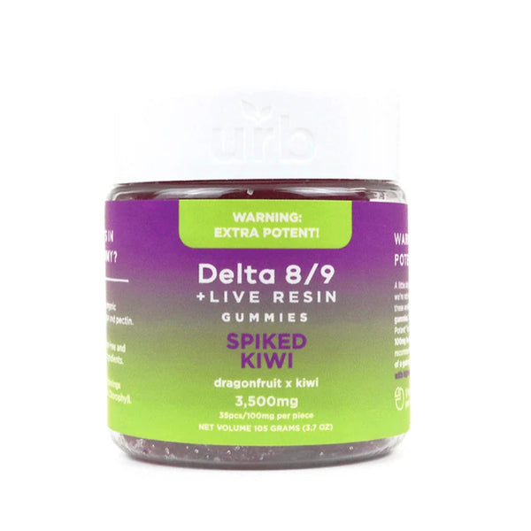 urb Delta D8/D9 THC Gummies - 3500mg  Spiked Kiwi