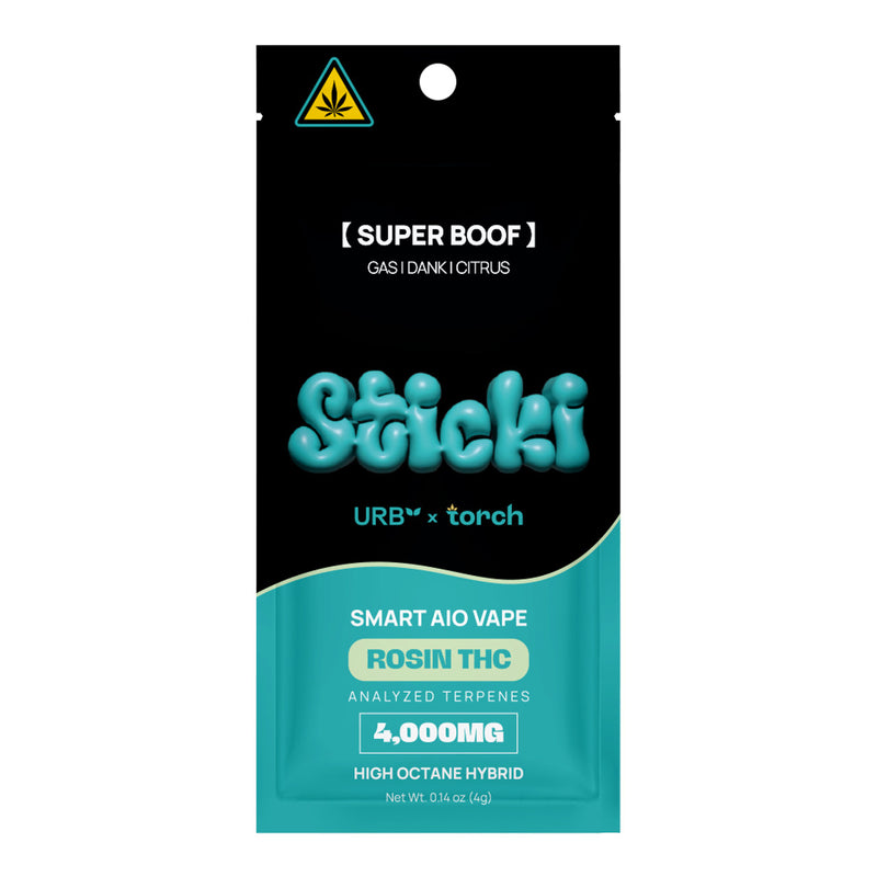 Sticki by URB x TORCH Smart AIO Vape 4000mg Rosin THC Super Boof