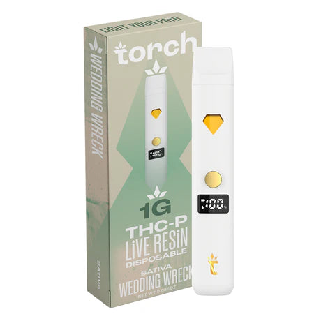 Torch THC-P LIVE RESIN Disposable Vape Wedding Wreck Sativa 1G