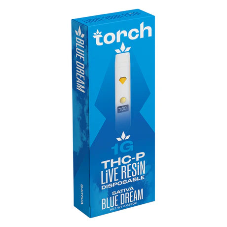 Torch THC-P LIVE RESIN Disposable Vape Blue Dream Sativa 1G