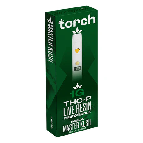 Torch THC-P LIVE RESIN Disposable Vape Master Kush Indica 1G