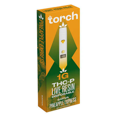 Torch THC-P LIVE RESIN Disposable Vape Pineapple Express Sativa 1G