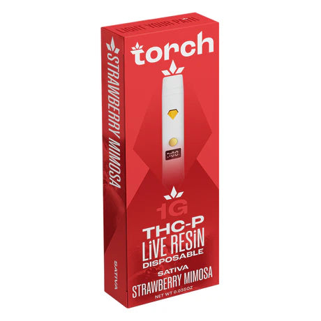 Torch THC-P LIVE RESIN Disposable Vape Strawberry Mimosa Sativa 1G