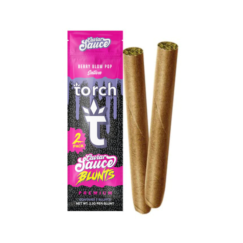 Blunts Caviar Sauce Berry Blow Pop Sativa Torch THC-A Infused Pre Rolls 4.4g 2 Count