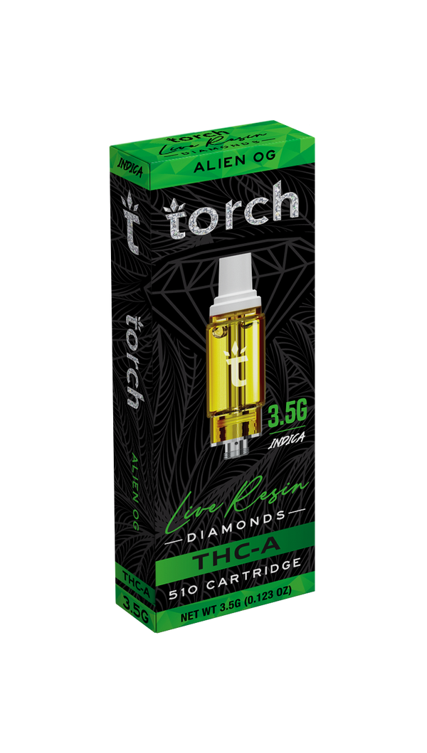 Torch Alien OG THC-A Live Resin Diamonds 510 Cartridge 3.5G INDICA