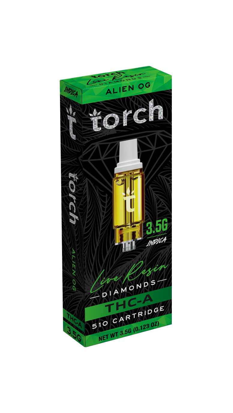 Torch Alien OG THC-A Live Resin Diamonds 510 Cartridge 3.5G INDICA