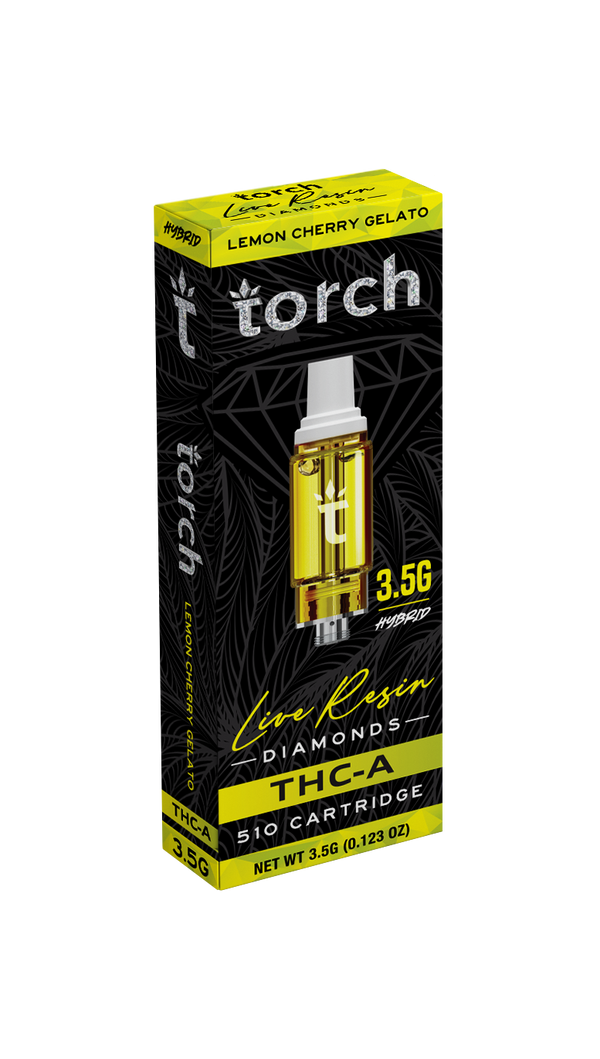 Torch Lemon Cherry Gelato THC-A Live Resin Diamonds 510 Cartridge 3.5G Hybrid&nbsp;