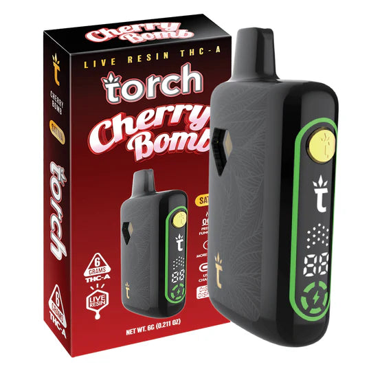 Torch Pulse Live Resin THC-A 6G Disposable Vape Cherry Bomb Sativa