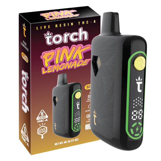 Torch Pulse Live Resin THC-A 6G Disposable Vape Pink Lemonade Sativa