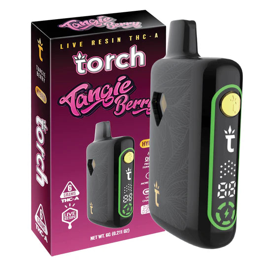 Torch Pulse Live Resin THC-A 6G Disposable Vape Tangie Berry Hybrid