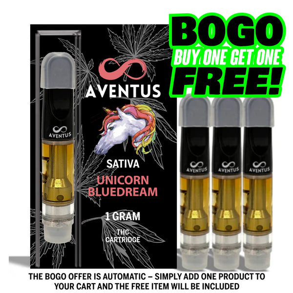 THC UNICORN BLUEDREAM Full Spectrum 510 Thread Vape Cartridge 1000mg 1 gram