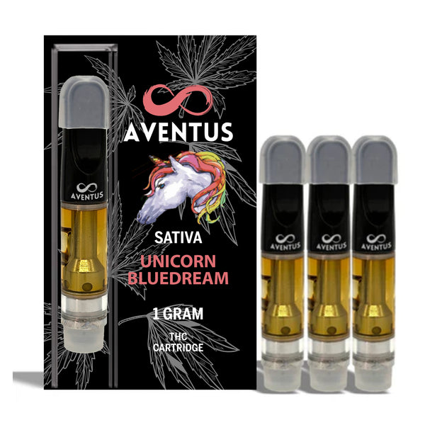 THC UNICORN BLUEDREAM Full Spectrum 510 Thread Vape Cartridge 1000mg 1 gram