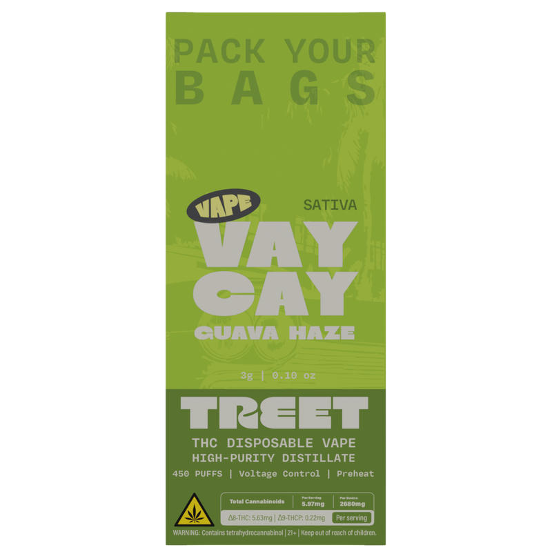 TREET 3G THC DISPOSABLE VAPE – VAY CAY GUAVA HAZE (SATIVA)