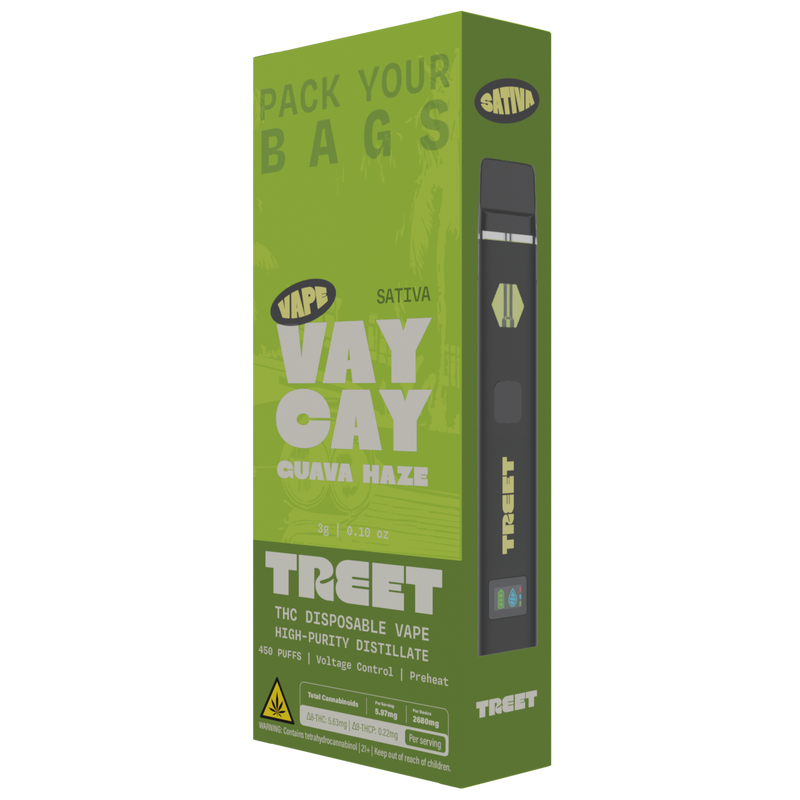 TREET 3G THC DISPOSABLE VAPE – VAY CAY GUAVA HAZE (SATIVA)