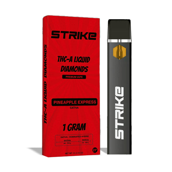 STRIKE THC-A LIQUID DIAMOND 1G VAPE DISPOSABLE PINEAPPLE EXPRESS - SATIVA