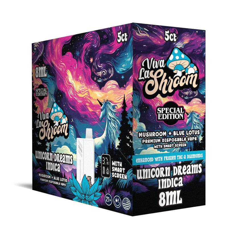 Mushroom + Blue Lotus – Disposable Vape 8ML Unicorn Dream – Indica