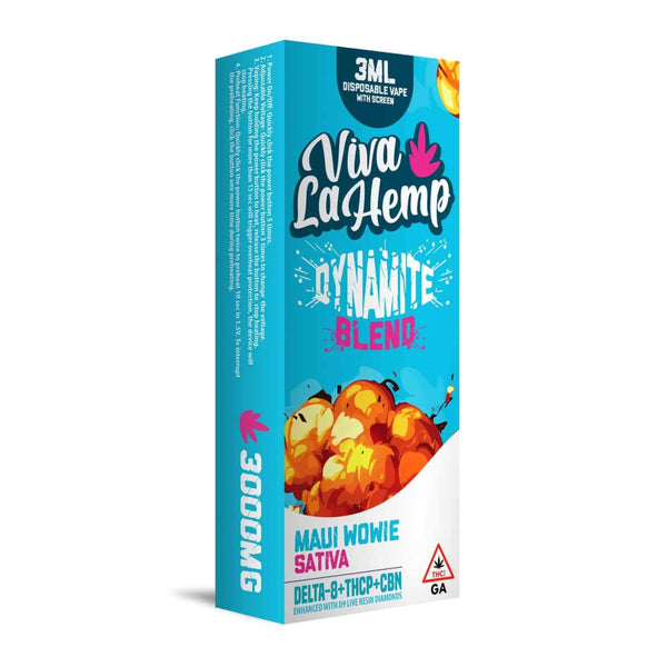 Viva La Hemp 3ML Disposable Vape – Dynamite Blend 3000mg - Maui Wowie