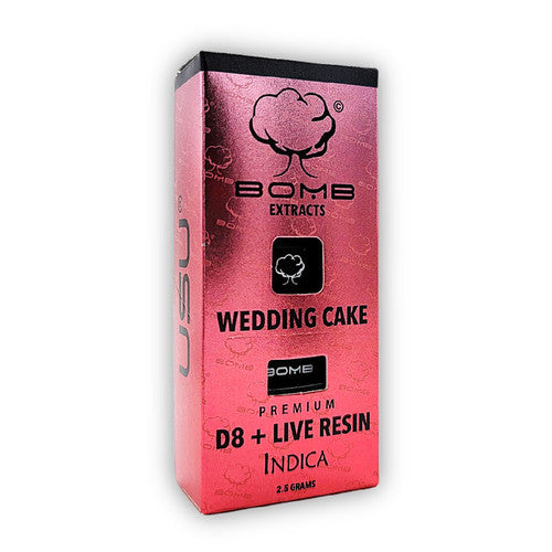 BOMB EXTRACTS (D8 + LIVE RESIN) DISPOSABLE VAPE WEDDING CAKE