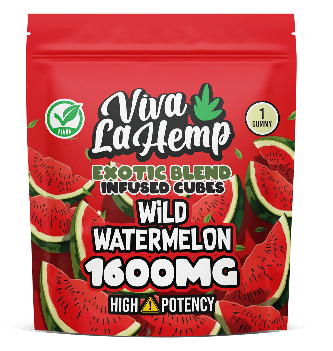 viva la hemp Exotic Blend Infused Cubes – 1600MG Wild Watermelon