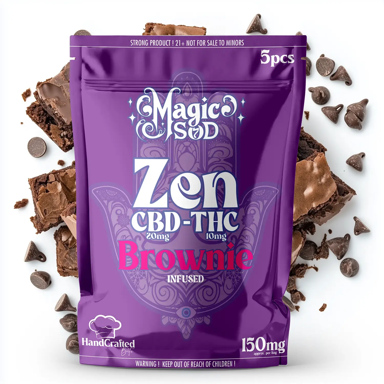 MAGICSOD ZEN CBD-THC BROWNIE 150MG