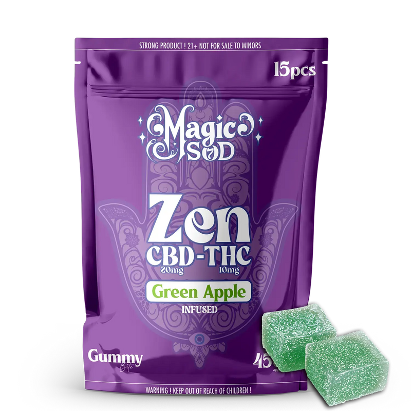 MAGICSOD ZEN CBD-THC GUMMY 450MG - GREEN APPLE