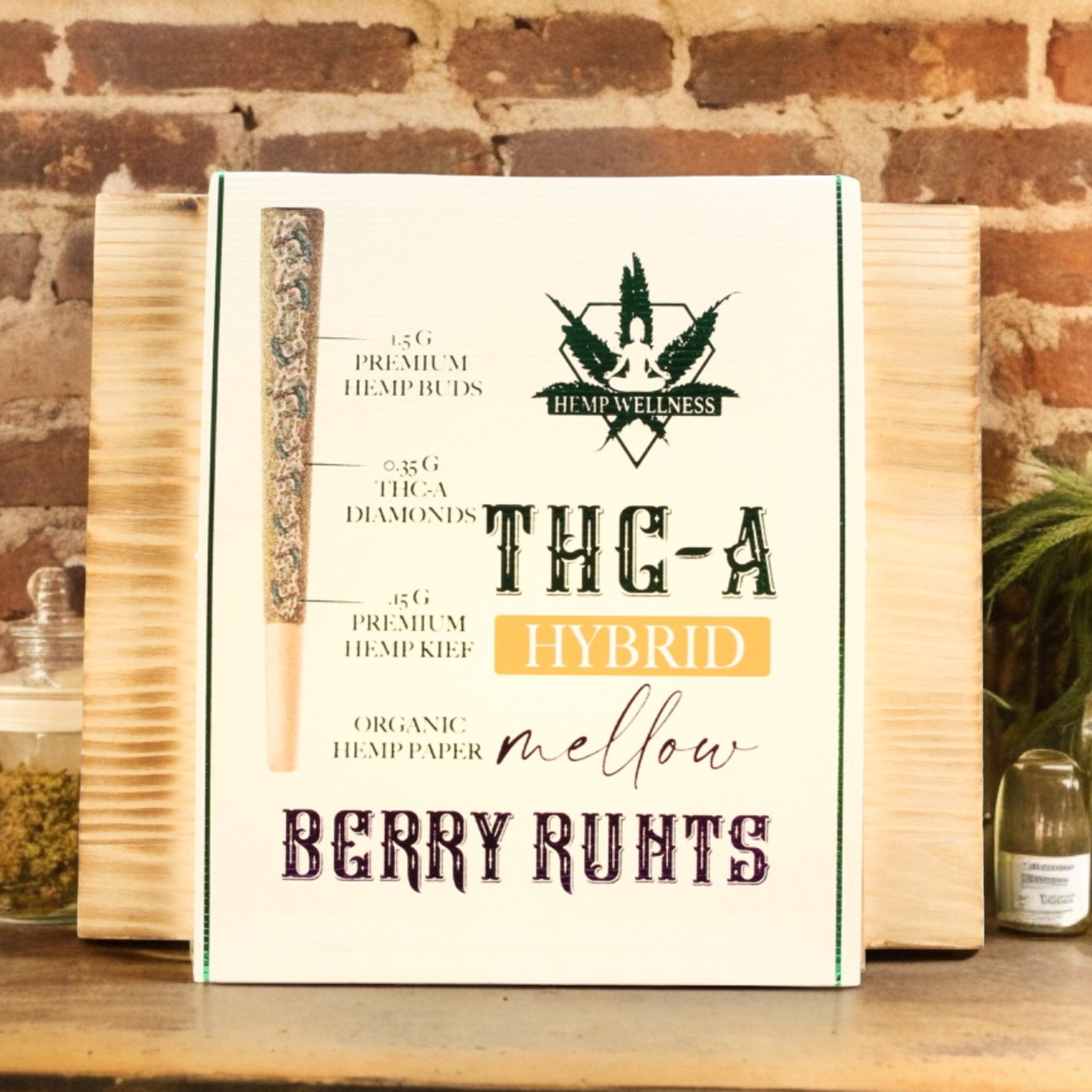 THC-A 2 GRAMS INFUSED PRE-ROLL - Berry Runts (Hybrid) hemp Wellness
