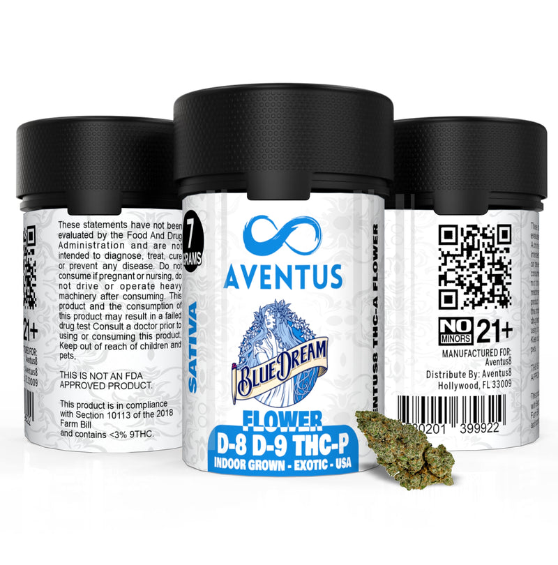 AVENTUS8 FLOWER D-8 D-9 THC-P BLEND Blue Dream 7g