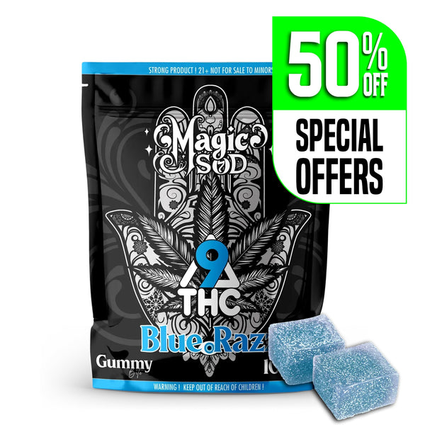 MAGICSOD D9 THC Blue Razz Gummies (5pcs)