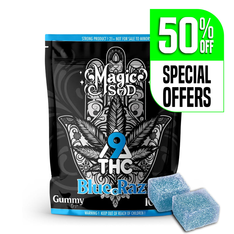 MAGICSOD D9 THC Blue Razz Gummies (5pcs)