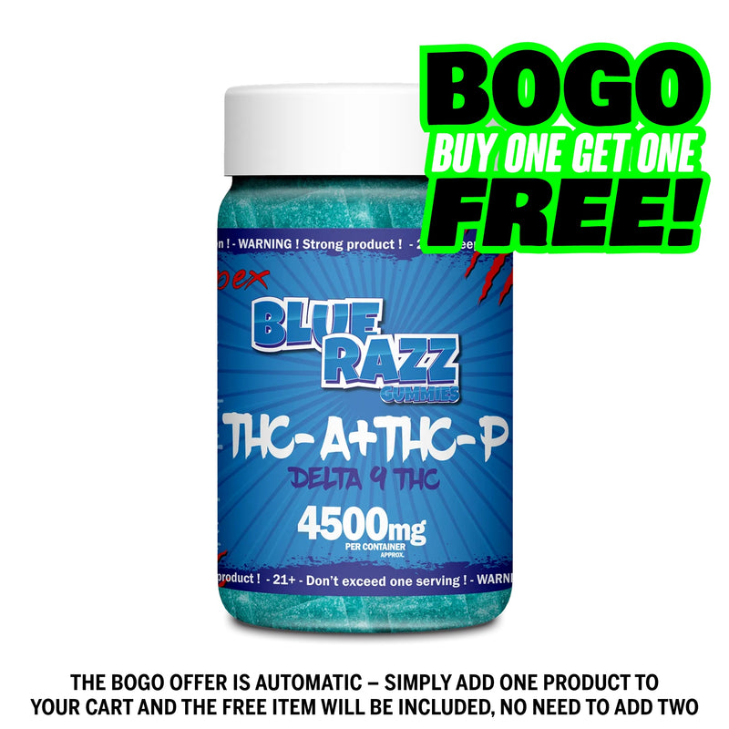 Blue Razz Gummies THC-A + THC-P + Delta 9 THC 4500mg