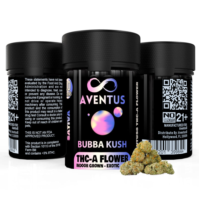 AVENTUS8 THC-A Flower Bubba Kush 10g