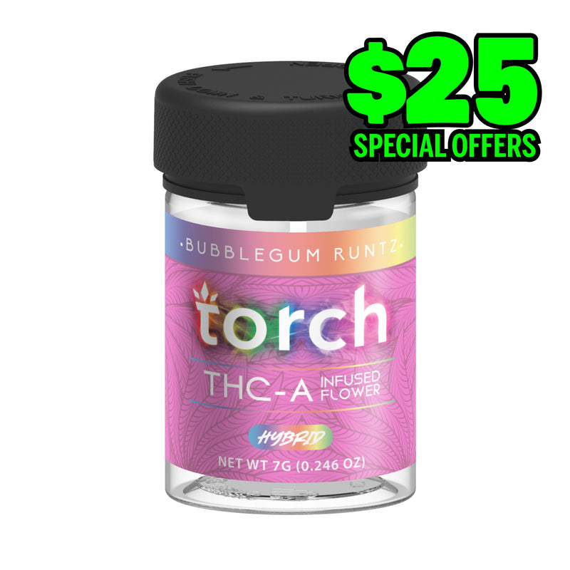 TORCH THC-A INFUSED FLOWER 7G BUBBLEGUM RUNTZ