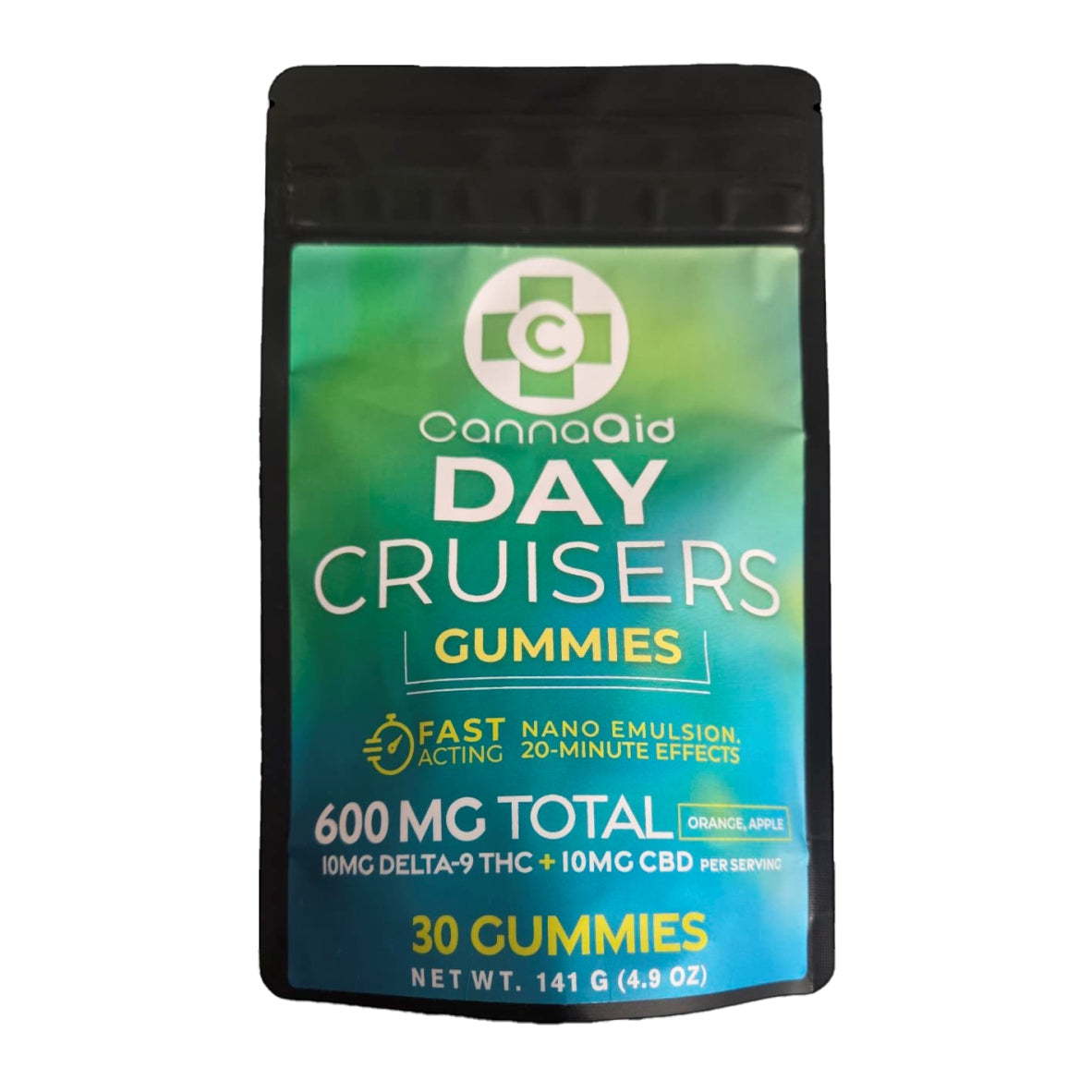 CannaAid Day Cruisers Gummies – 600mg Total (30 Count) | Delta-9 THC + CBD Blend