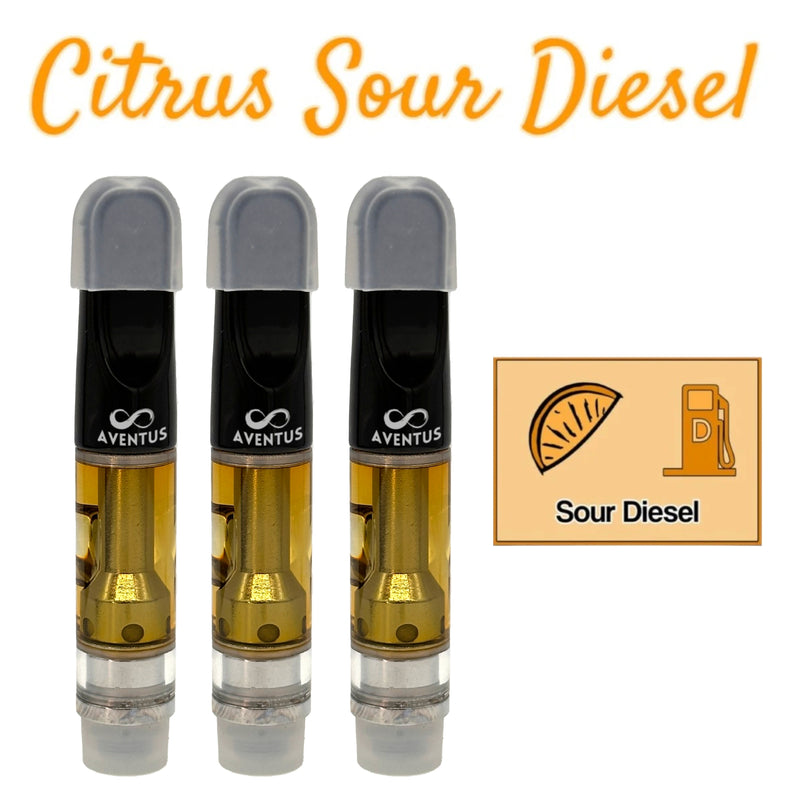 CITRUS SOUR DIESEL FULL SPECTRUM 510 THREAD VAPE CARTRIDGE 1000MG 1G