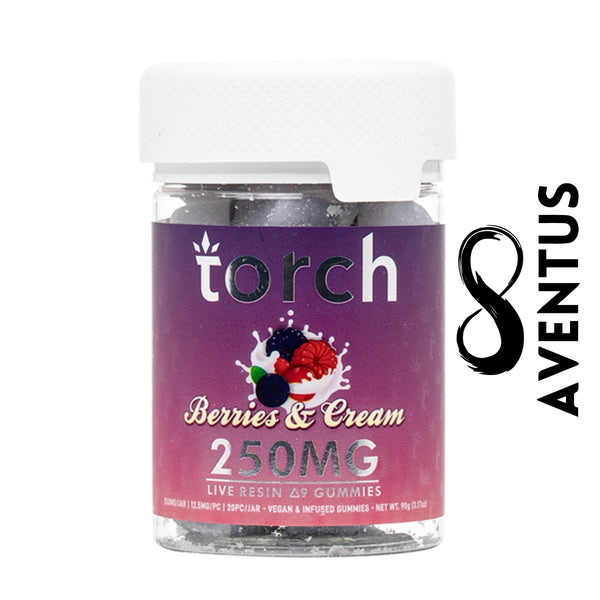 Torch Delta-9 Live Resin Gummies 250mg - Berries & Cream