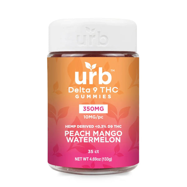 urb Delta D9 THC Gummies 350MG Peach Mango Watermelon