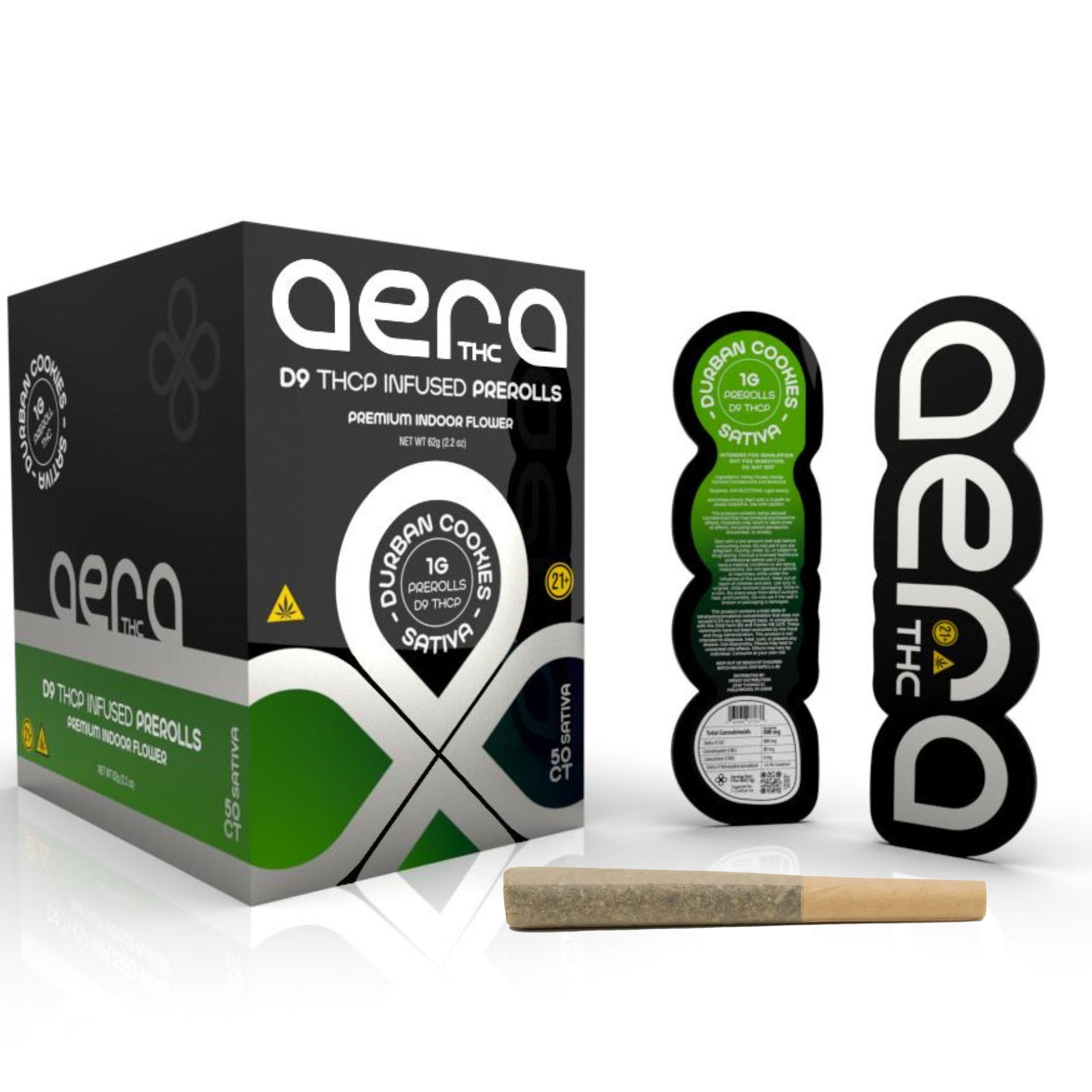 Aera THC – Durban Cookies D9 THCP Infused Prerolls 1G (Sativa)