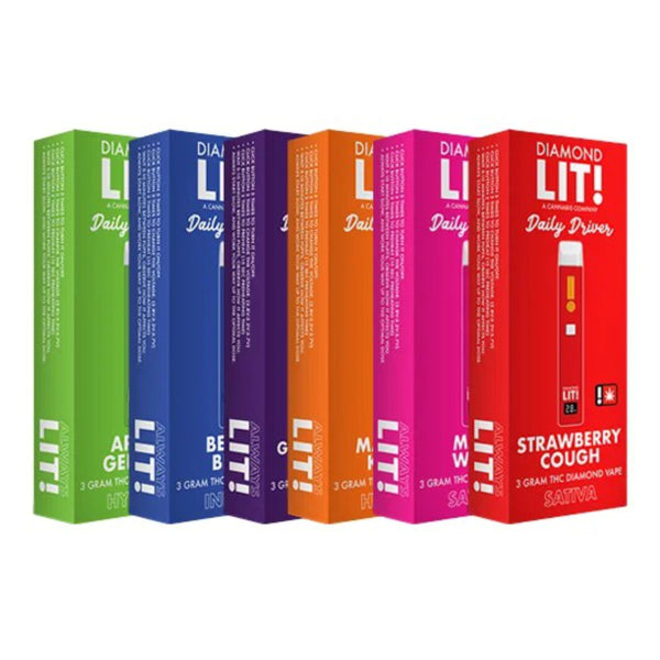 LIT! THC DIAMOND DISPOSABLE VAPE JAMMER 1G , APPLE GELATO - HYBRID
