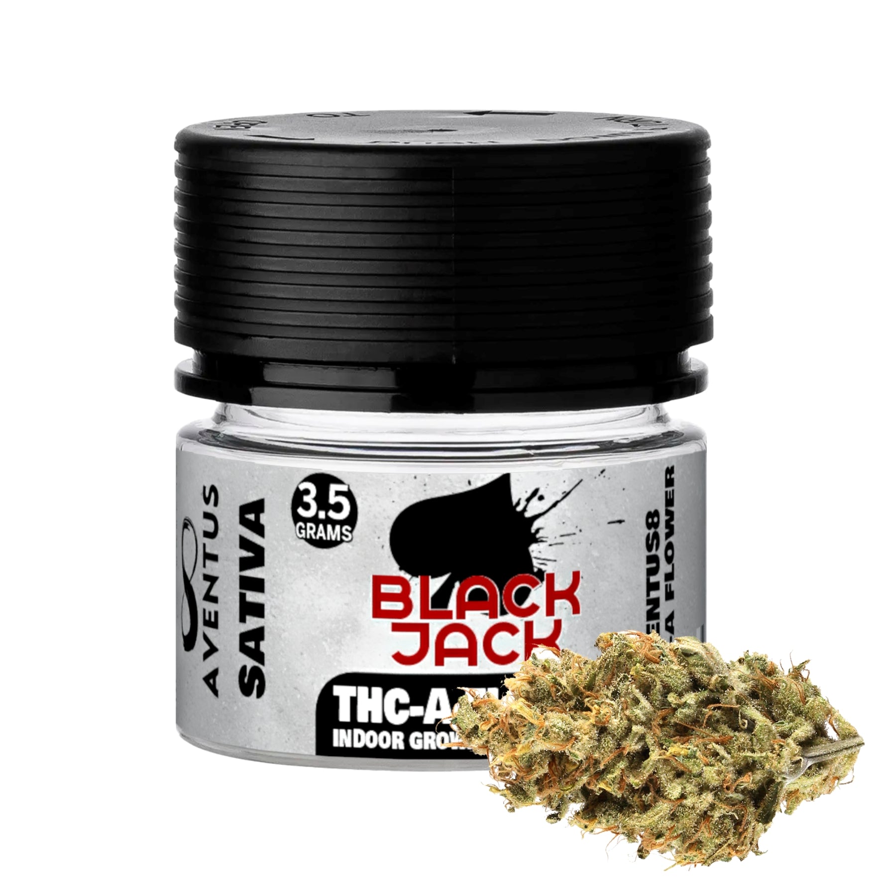 AVENTUS8 THC-A FLOWER Black Jack 3.5g - Hybrid