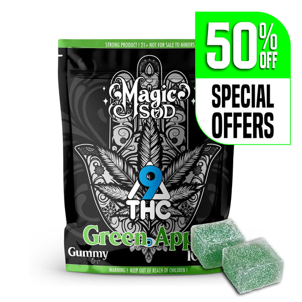 MAGICSOD D9 THC Green Apple Gummies (5pcs)